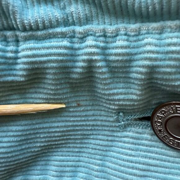 Gap Corduroy Trucker Jacket Women SZ M Aqua Blue Sherpa Cozy Fall Western - Picture 9 of 11